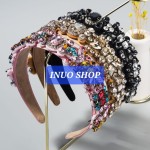 Diadema barroca de lujo con piedras coloridas